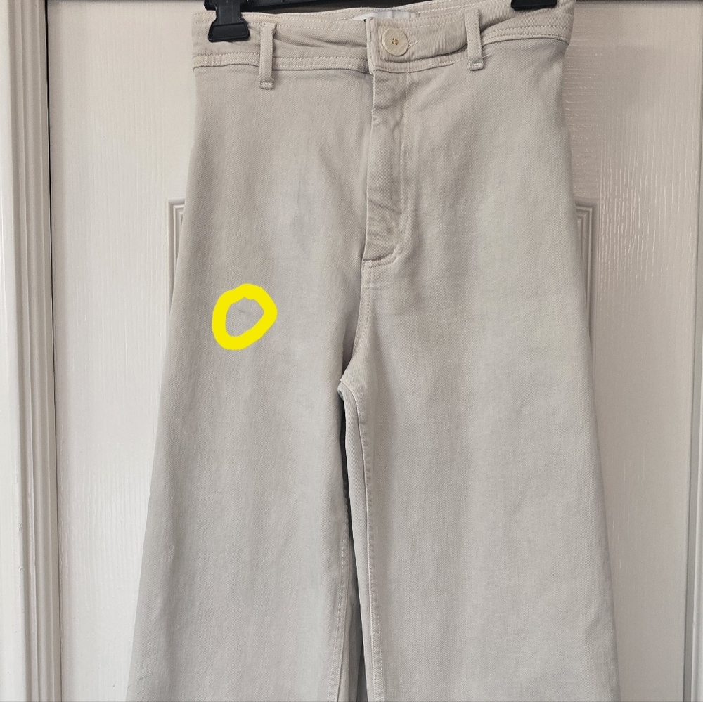 ZARA The Marine Straight High Rise Wide Leg Jeans Size 2 - Picture 11 of 11